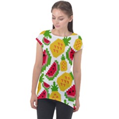 Watermelon -12 Cap Sleeve High Low Top by nateshop