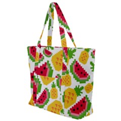 Watermelon -12 Zip Up Canvas Bag by nateshop