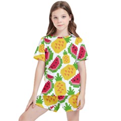 Watermelon -12 Kids  T-shirt And Sports Shorts Set by nateshop