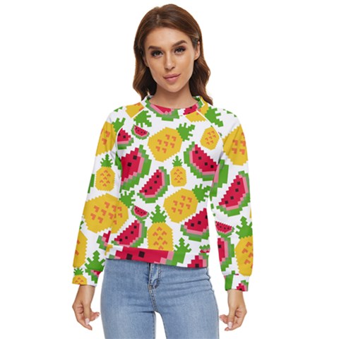 Watermelon -12 Women s Long Sleeve Raglan T-shirt by nateshop