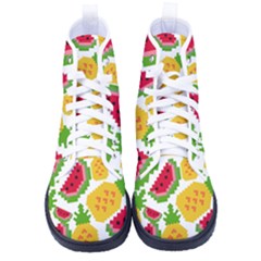 Watermelon -12 Women s High-top Canvas Sneakers by nateshop