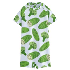 Vegetable Pattern With Composition Broccoli Kids  Boyleg Half Suit Swimwear by pakminggu