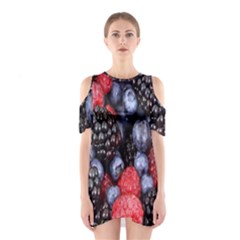 Berries-01 Shoulder Cutout One Piece Dress by nateshop