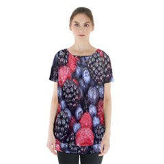 Berries-01 Skirt Hem Sports Top by nateshop