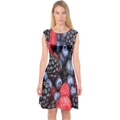 Berries-01 Capsleeve Midi Dress by nateshop