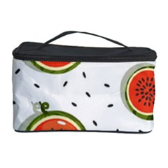 Seamless Background Pattern With Watermelon Slices Cosmetic Storage Case by pakminggu