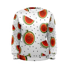 Seamless Background Pattern With Watermelon Slices Women s Sweatshirt by pakminggu