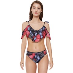 Berries-01 Ruffle Edge Tie Up Bikini Set	 by nateshop