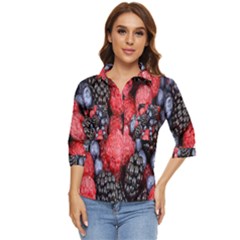 Berries-01 Women s Quarter Sleeve Pocket Shirt