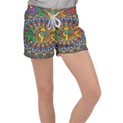 Dead Dancing Bears Grateful Dead Pattern Women s Velour Lounge Shorts