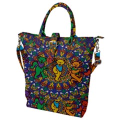 Dead Dancing Bears Grateful Dead Pattern Buckle Top Tote Bag by Grandong