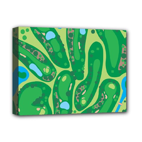 Golf Course Par Golf Course Green Deluxe Canvas 16  X 12  (stretched)  by Cowasu