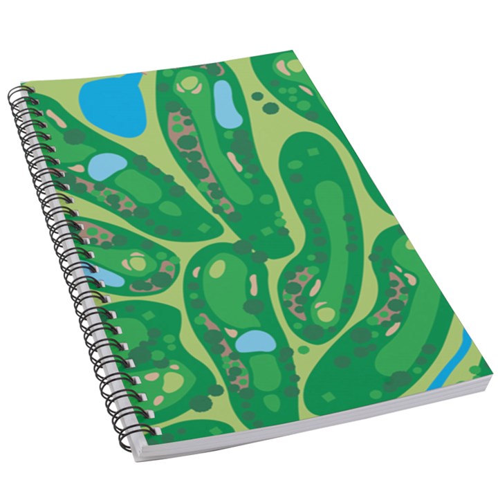 Golf Course Par Golf Course Green 5.5  x 8.5  Notebook