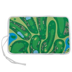 Golf Course Par Golf Course Green Pen Storage Case (l) by Cowasu