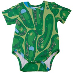 Golf Course Par Golf Course Green Baby Short Sleeve Bodysuit