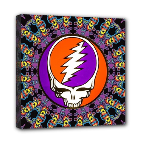 Gratefuldead Grateful Dead Pattern Mini Canvas 8  X 8  (stretched) by Cowasu