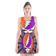 Gratefuldead Grateful Dead Pattern Scoop Neck Skater Dress by Cowasu