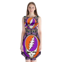 Gratefuldead Grateful Dead Pattern Sleeveless Chiffon Dress   by Cowasu