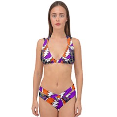 Gratefuldead Grateful Dead Pattern Double Strap Halter Bikini Set by Cowasu