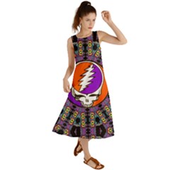 Gratefuldead Grateful Dead Pattern Summer Maxi Dress by Cowasu