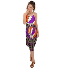 Gratefuldead Grateful Dead Pattern Waist Tie Cover Up Chiffon Dress by Cowasu