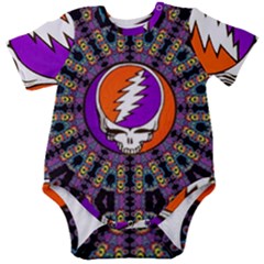 Gratefuldead Grateful Dead Pattern Baby Short Sleeve Bodysuit by Cowasu