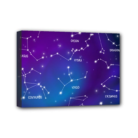 Realistic Night Sky With Constellations Mini Canvas 7  X 5  (stretched) by Cowasu