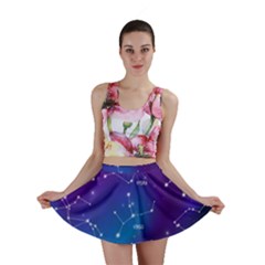 Realistic Night Sky With Constellations Mini Skirt by Cowasu