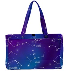 Realistic Night Sky With Constellations Canvas Work Bag by Cowasu