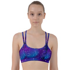 Realistic Night Sky With Constellations Line Them Up Sports Bra by Cowasu