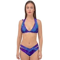 Realistic Night Sky With Constellations Double Strap Halter Bikini Set by Cowasu