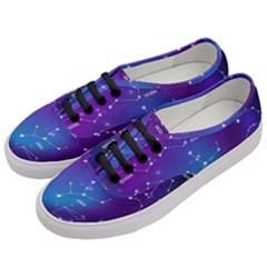 Realistic Night Sky With Constellations Women s Classic Low Top Sneakers by Cowasu
