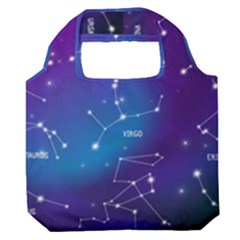 Realistic Night Sky With Constellations Premium Foldable Grocery Recycle Bag by Cowasu