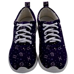 Vector Seamless Dark Zodiac Sign Star Symbol Pattern Mens Athletic Shoes by Bedest