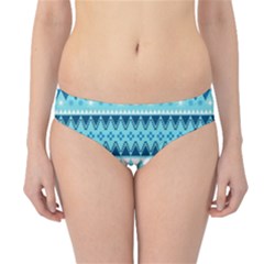 Blue Christmas Vintage Ethnic Seamless Pattern Hipster Bikini Bottoms