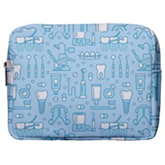 Dentist Blue Seamless Pattern Make Up Pouch (large) by Bedest