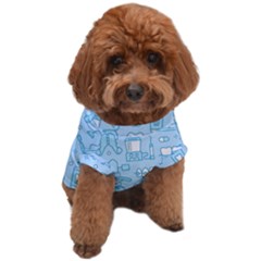 Dentist Blue Seamless Pattern Dog T-shirt by Bedest