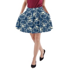 Cute Seamless Owl Background Pattern A-line Pocket Skirt by Bedest