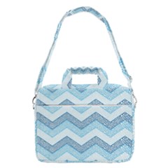 Seamless Pattern Of Cute Summer Blue Line Zigzag Macbook Pro 16  Shoulder Laptop Bag