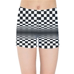 Art-optical-black-white-contrast Kids  Sports Shorts by Bedest