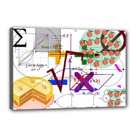 Mathematics Formula Physics School Canvas 18  X 12  (stretched) by Bedest