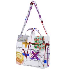 Mathematics Formula Physics School Square Shoulder Tote Bag by Bedest