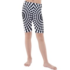 Starburst-sunburst-hypnotic Kids  Mid Length Swim Shorts by Bedest