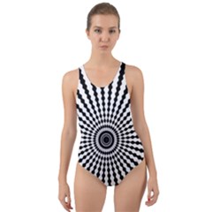 Starburst-sunburst-hypnotic Cut-out Back One Piece Swimsuit by Bedest