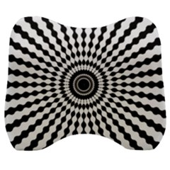 Starburst-sunburst-hypnotic Velour Head Support Cushion by Bedest