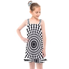 Starburst-sunburst-hypnotic Kids  Overall Dress