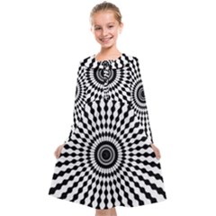 Starburst-sunburst-hypnotic Kids  Midi Sailor Dress by Bedest