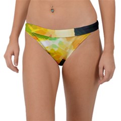 Forest-trees-nature-wood-green Band Bikini Bottoms by Bedest