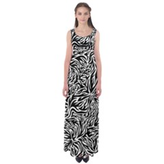 Flame Fire Pattern Digital Art Empire Waist Maxi Dress by Bedest