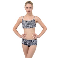 Flame Fire Pattern Digital Art Layered Top Bikini Set by Bedest